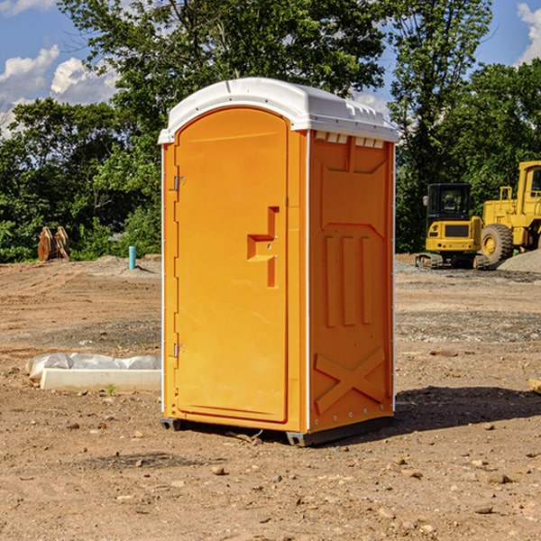 do you offer hand sanitizer dispensers inside the portable restrooms in Rushville